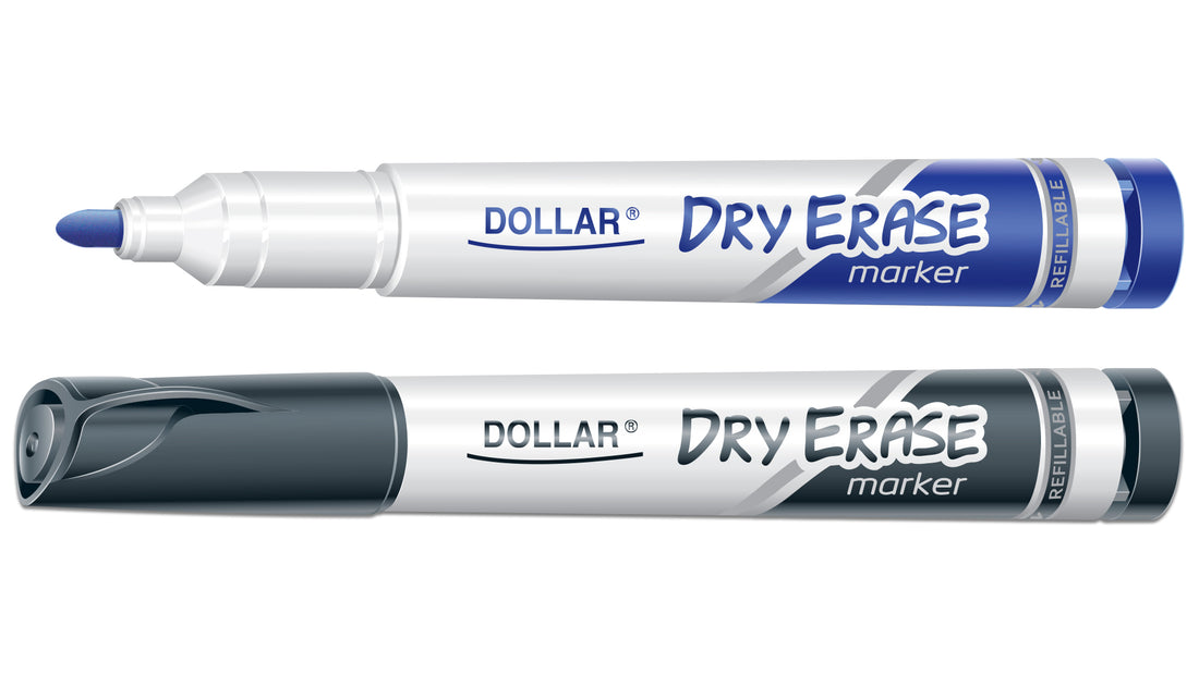 Dollar Dry Erase Whiteboard Marker 2MM - DE 2 - 12-Pcs